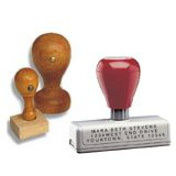 Holzstempel und Royal Mark