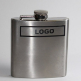 Flachmann aus rostfreiem Edelstahl mit Wunschgravur 180 ml